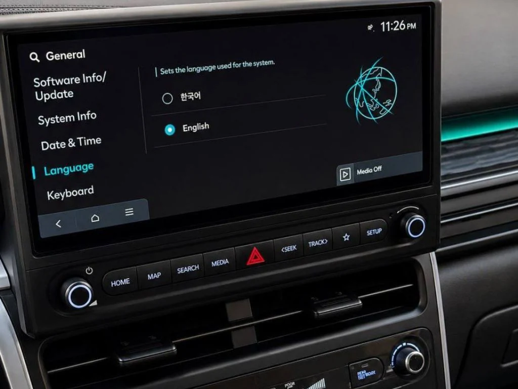 Hyundai Staria Hybrid 2026 — экран мультимедийной системы